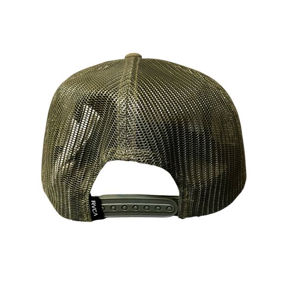 RVCA Camo Trucker Hat Snapback Mesh Cap Mid Fit - Picture 3 of 5